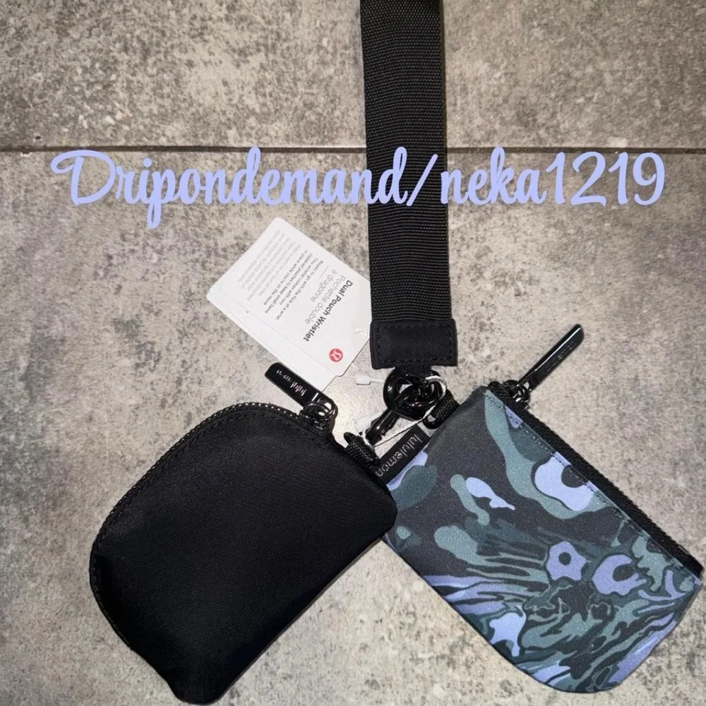 Lululemon Dual Pouch Wristlet- Flower Meld Mini Multi/Gunmetal